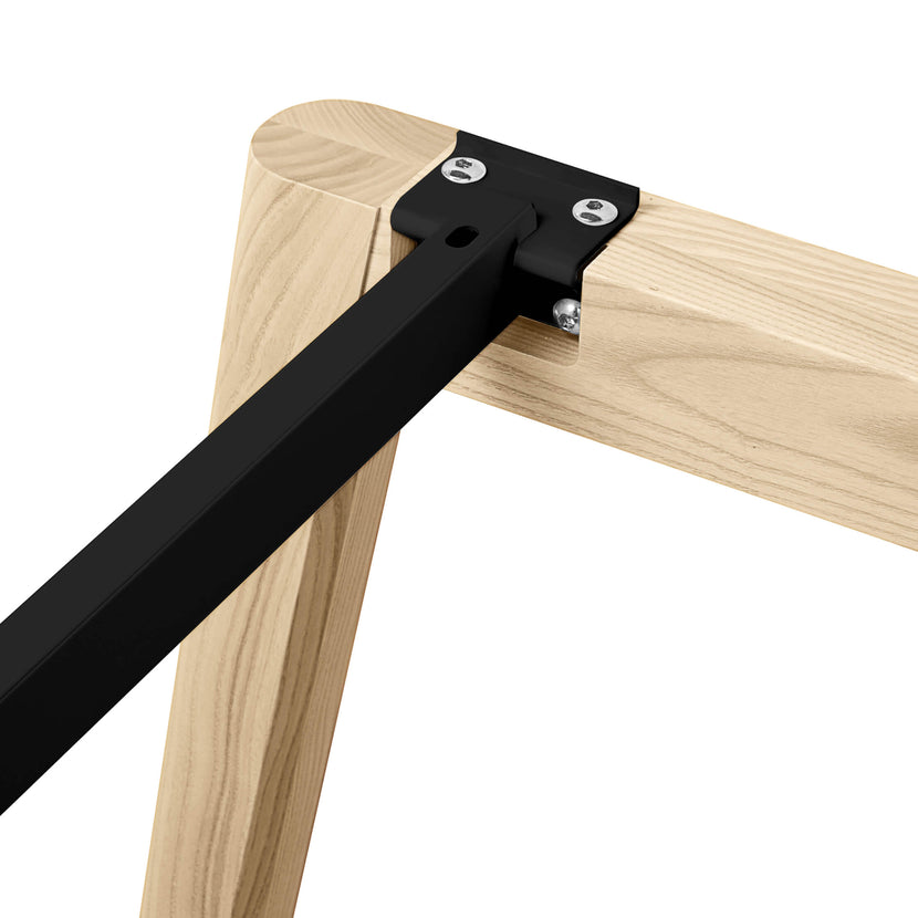NOVA WOOD Tableau de conférence | Cadre en bois massif électrifié, 2400 x 1200 mm, HPL Fenix ​​Black