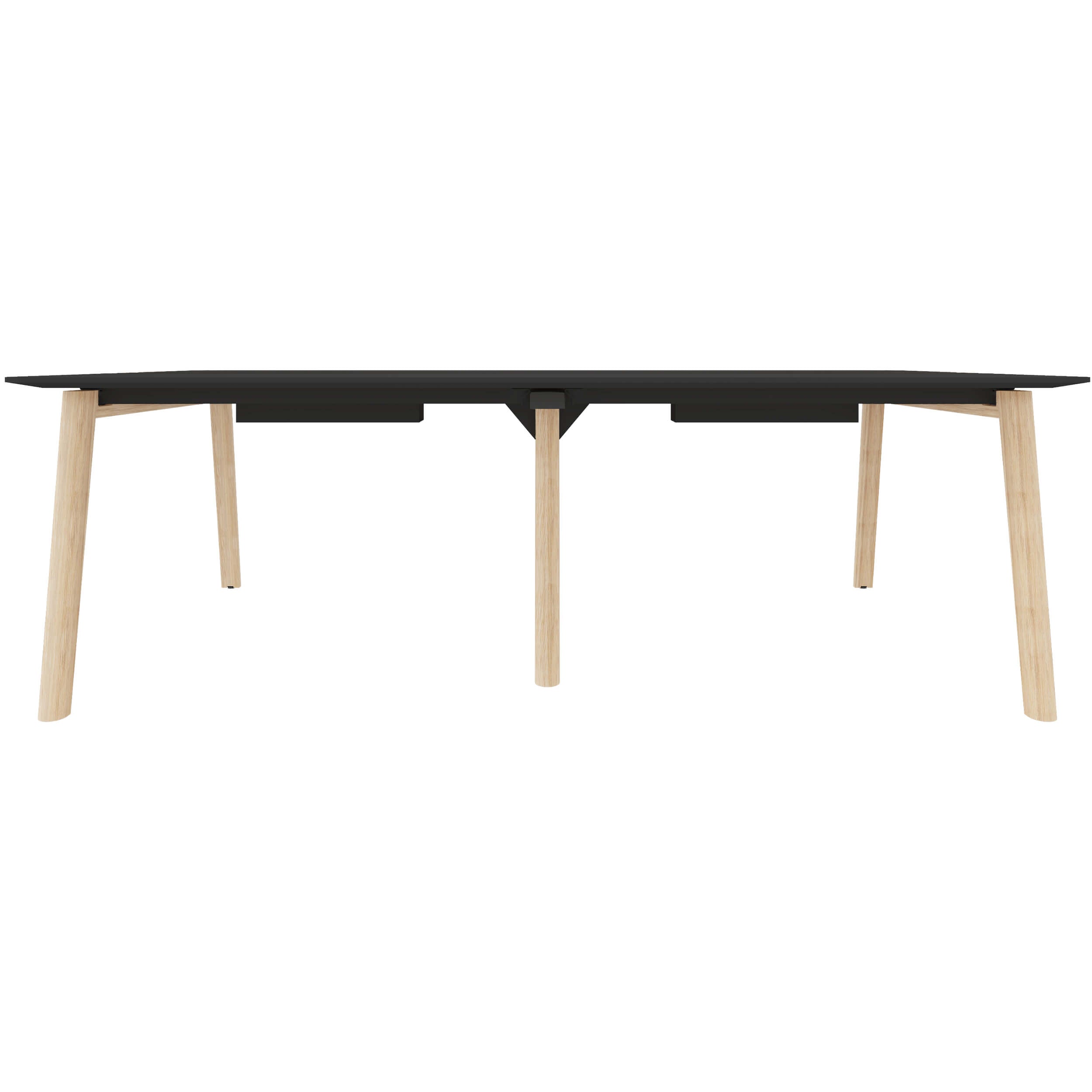 NOVA WOOD Tableau de conférence | Cadre en bois massif électrifié, 2400 x 1200 mm, HPL Fenix ​​Black