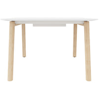 NOVA WOOD Tableau de conférence | Cadre en bois massif électrifié, 1200 x 1200 mm, HPL blanc