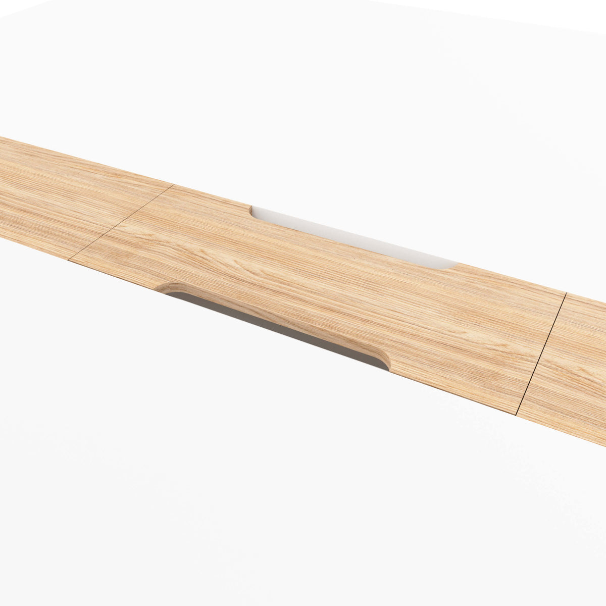 NOVA WOOD Konferenztisch | Elektrifiziert, Massivholz-Gestell, 1200 x 1200 mm, HPL Weiß - 5 Lightbox Main Image