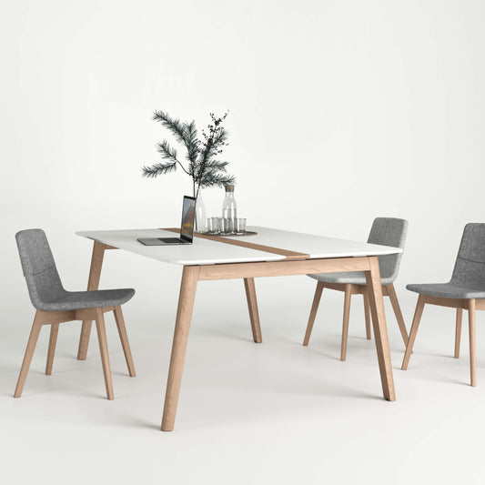 NOVA WOOD Tableau de conférence | Cadre en bois massif électrifié, 1200 x 1200 mm, HPL blanc