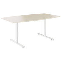 Table de conférence T-EASY | Forme bateau, 1800 - 2000 mm (6 - 10 personnes), érable