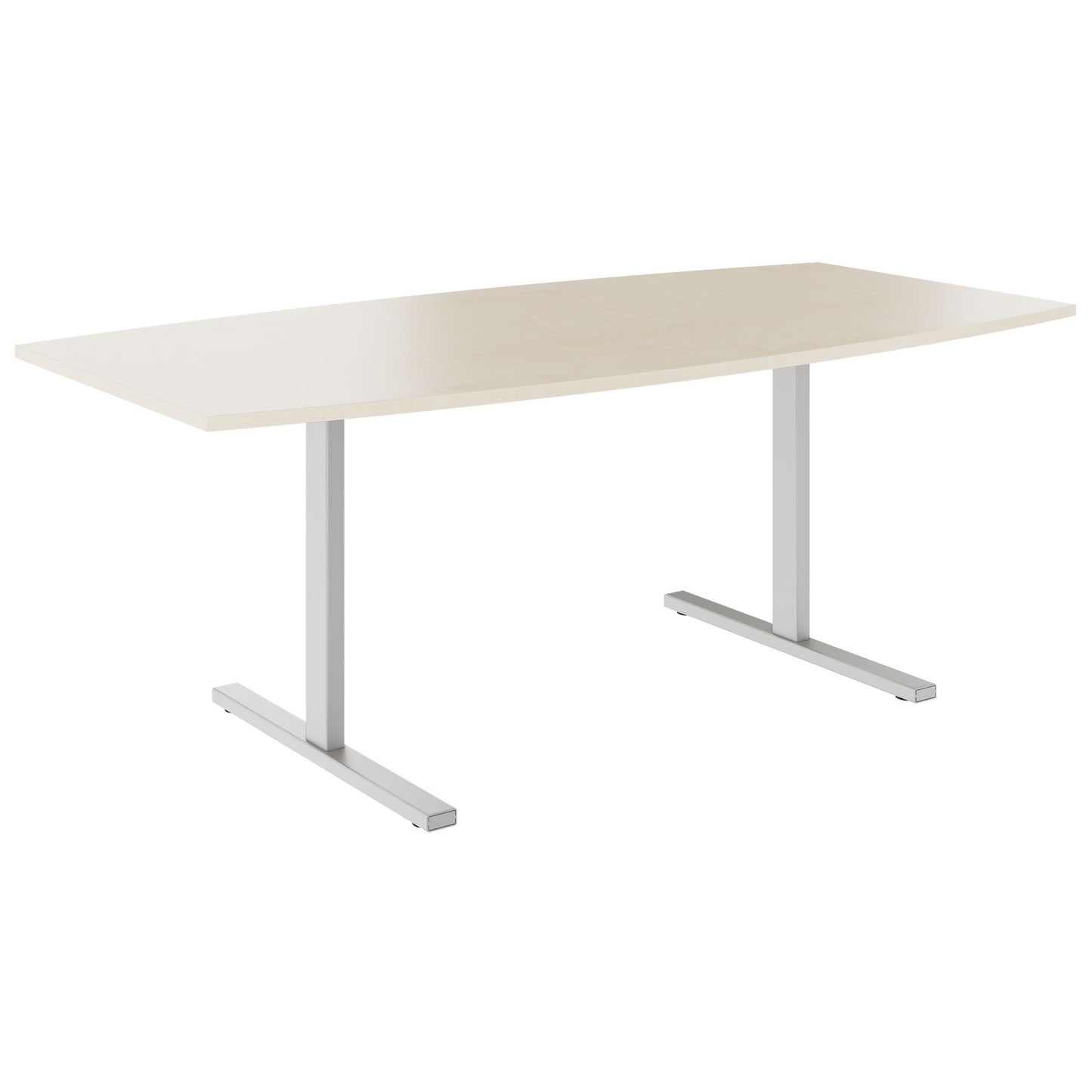 Table de conférence T-EASY | Forme bateau, 1800 - 2000 mm (6 - 10 personnes), érable