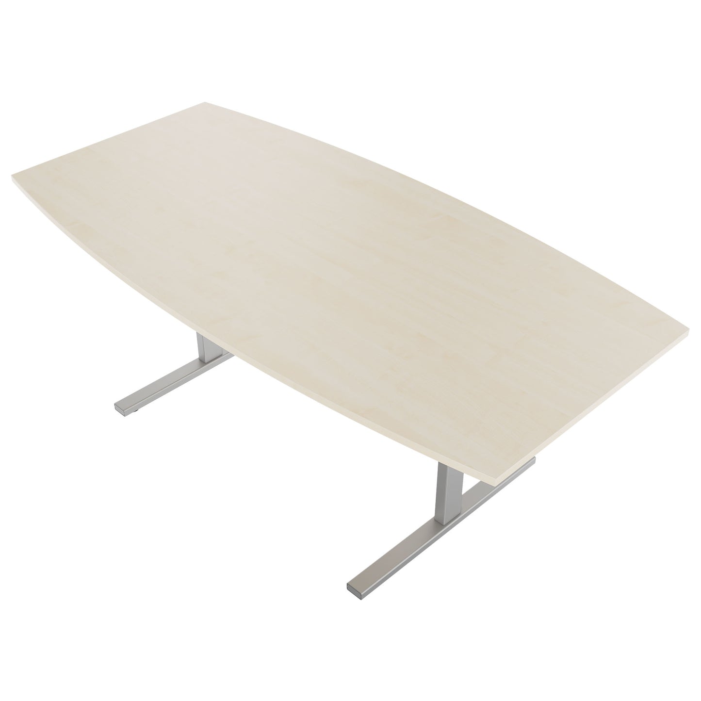 Table de conférence T-EASY | Forme bateau, 1800 - 2000 mm (6 - 10 personnes), érable