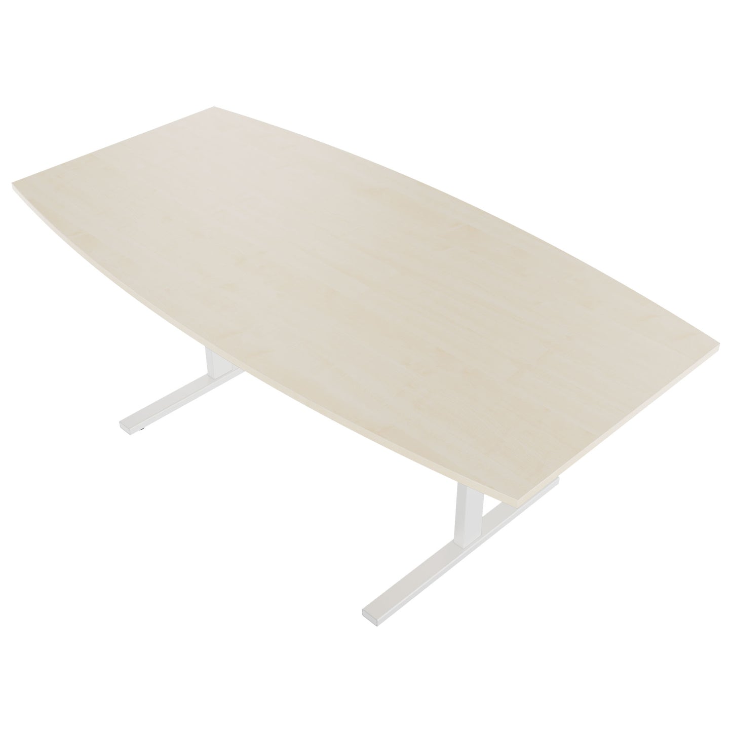 Table de conférence T-EASY | Forme bateau, 1800 - 2000 mm (6 - 10 personnes), érable