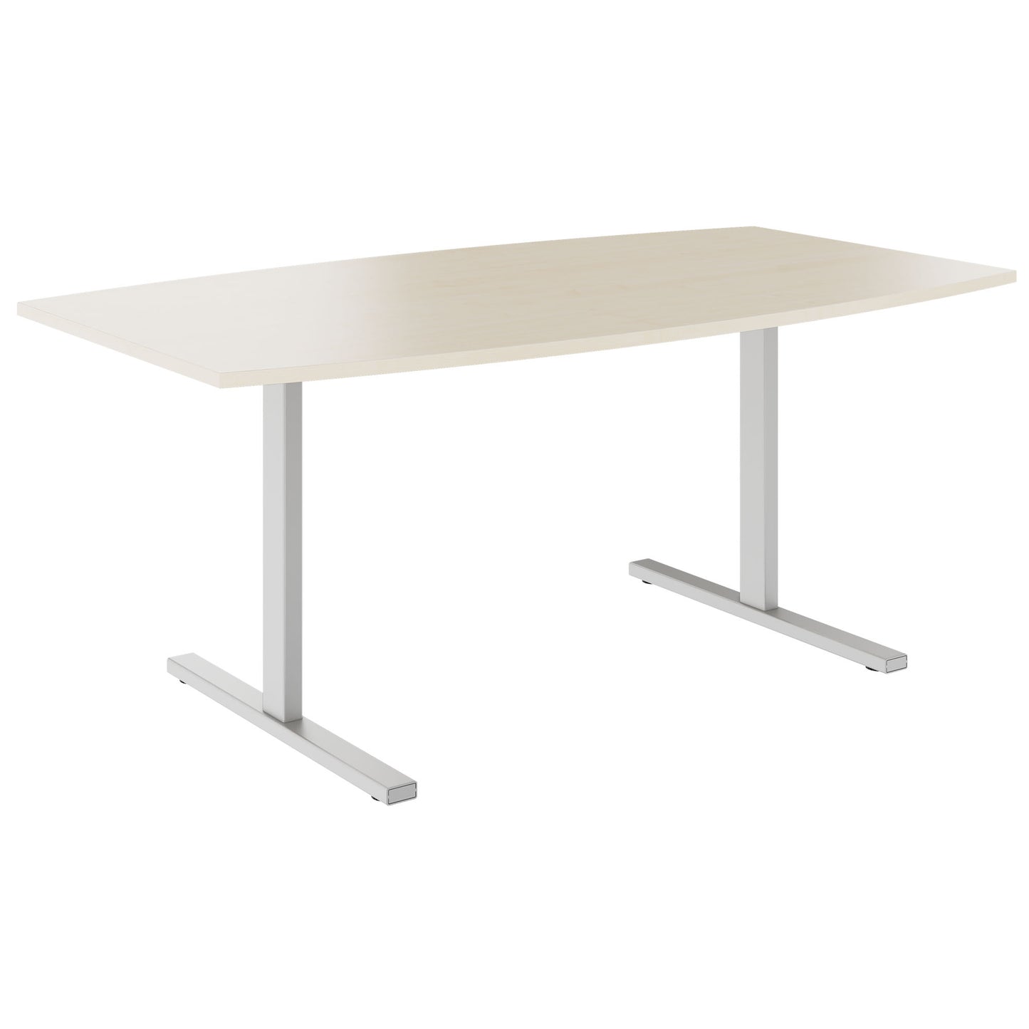 Table de conférence T-EASY | Forme bateau, 1800 - 2000 mm (6 - 10 personnes), érable