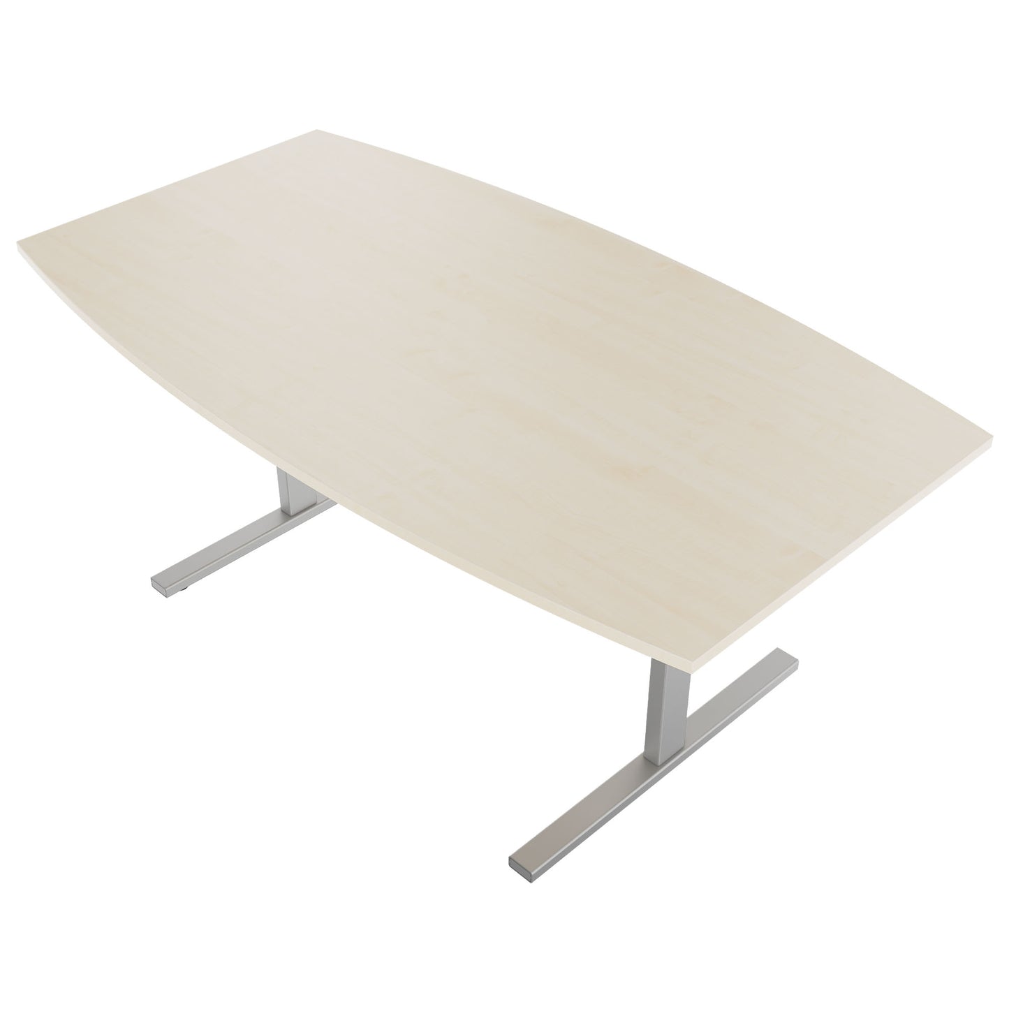 Table de conférence T-EASY | Forme bateau, 1800 - 2000 mm (6 - 10 personnes), érable