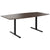 T-EASY conference table | boat shape, 1800 - 2400 mm (6 - 10 persons), cable flap optional, walnut