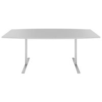 T-EASY conference table | boat shape, 1800 - 2400 mm (6 - 10 people), pearl grey