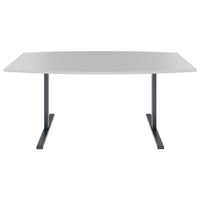 T-EASY conference table | boat shape, 1800 - 2400 mm (6 - 10 people), pearl grey