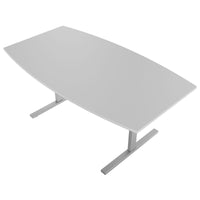 T-EASY conference table | boat shape, 1800 - 2400 mm (6 - 10 people), pearl grey