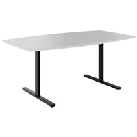 T-EASY conference table | boat shape, 1800 - 2400 mm (6 - 10 people), pearl grey