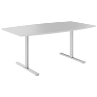 T-EASY conference table | boat shape, 1800 - 2400 mm (6 - 10 people), pearl grey