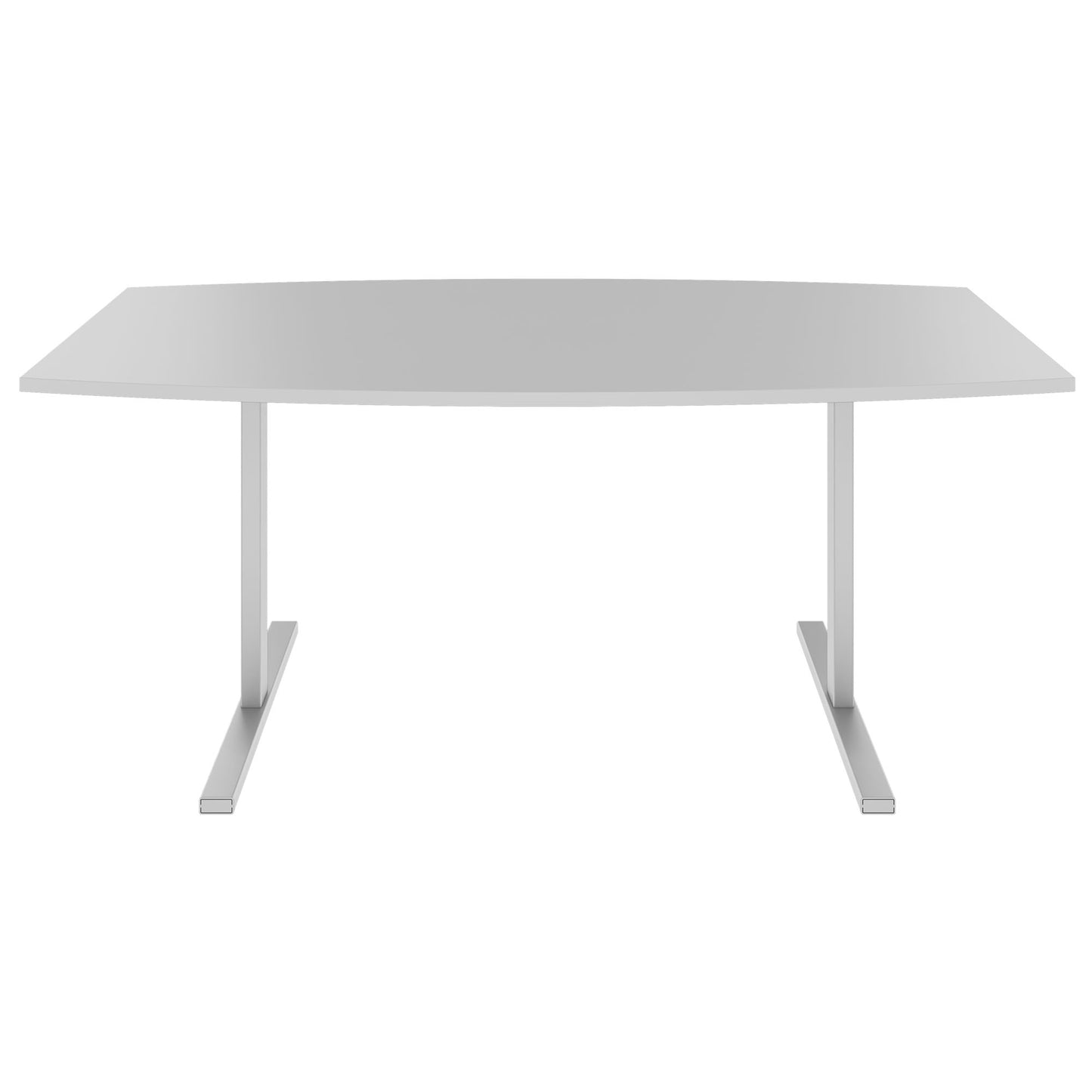 T-EASY conference table | boat shape, 1800 - 2400 mm (6 - 10 people), pearl grey