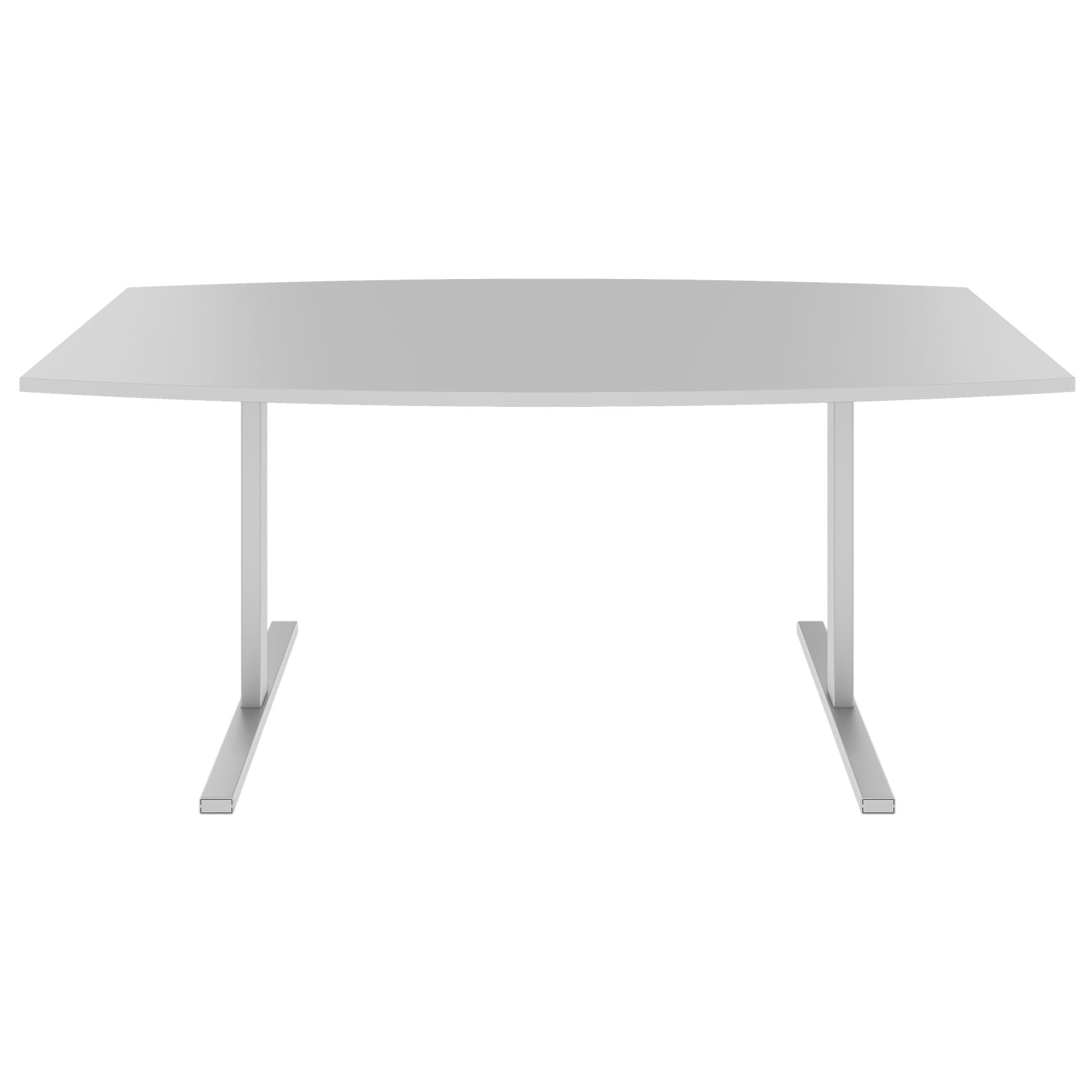T-EASY conference table | boat shape, 1800 - 2400 mm (6 - 10 people), pearl grey