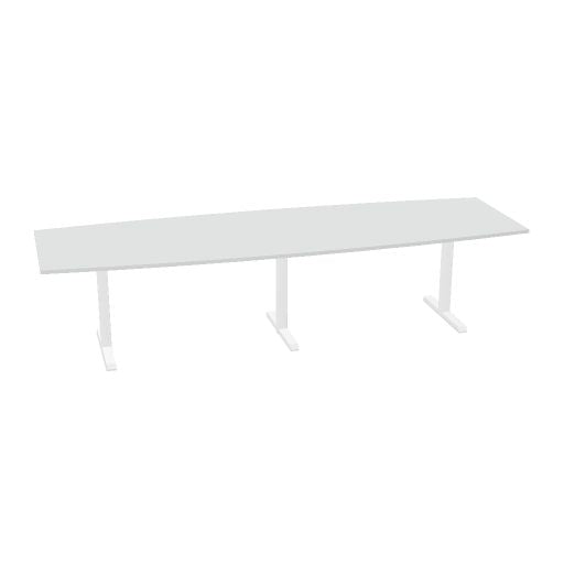 Table de conférence L-Line | 3200-4800 mm, passage de câbles intégré, ports multimédia en option