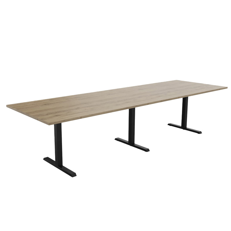 L-Line Conference Table | 3200–4800 mm, integrated cable management, optional media ports - 8 Main Image