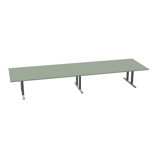 Table de conférence L-Line | 3200-4800 mm, passage de câbles intégré, ports multimédia en option