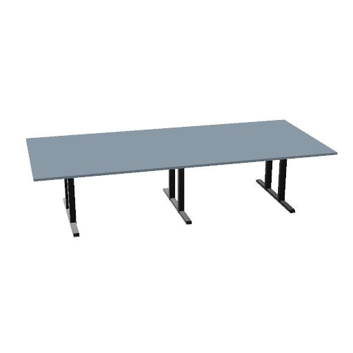 Table de conférence L-Line | 3200-4800 mm, passage de câbles intégré, ports multimédia en option