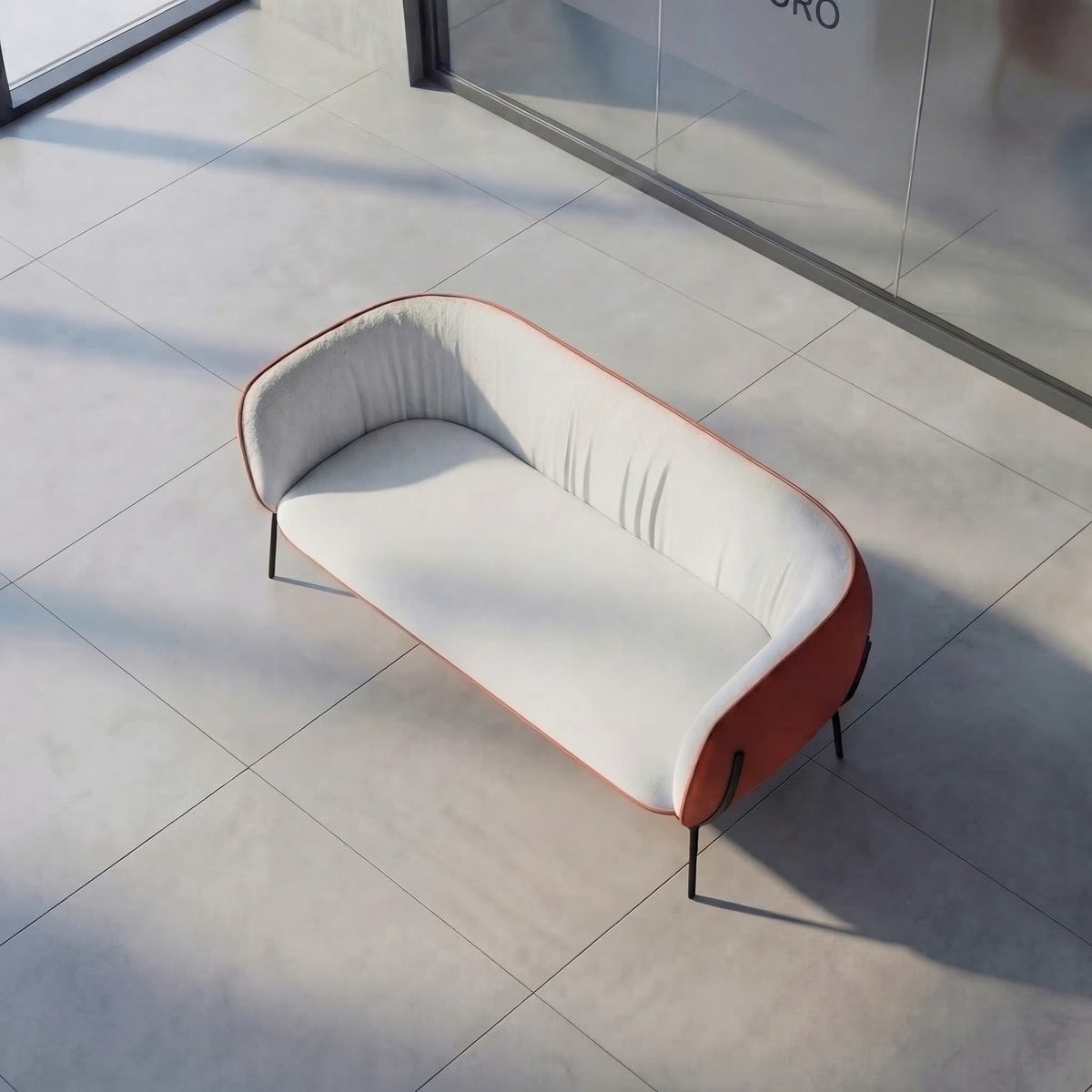 LEWI Sofa | 4-Fuß-Gestell, feste Armlehnen