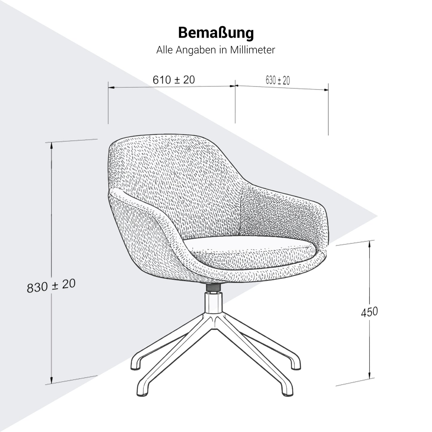 Sedia da conferenza LINOX | Base a 4 gambe, portata massima 150 kg