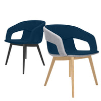 TWIST&amp;SIT lounge chair | Solid wood frame, wool cover VELITO