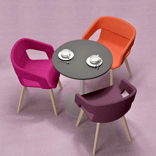 TWIST&amp;SIT lounge chair | Solid wood frame, wool cover SYNERGY