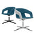 TWIST&SIT Fauteuil salon | Croix de 4 pieds, réglable en hauteur, synergie de couverture en laine