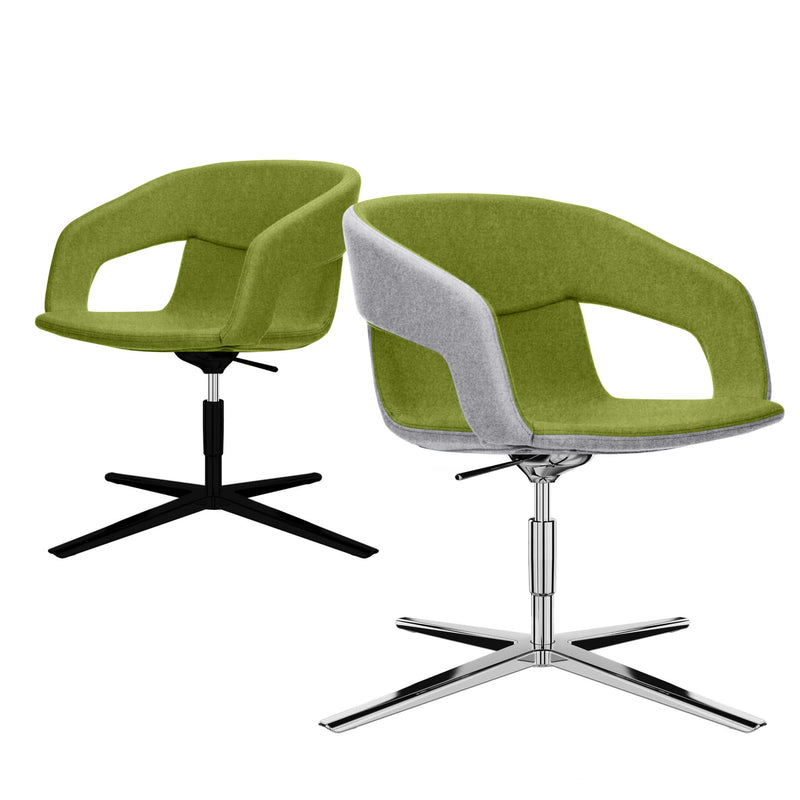 TWIST&SIT Lounge-Sessel | 4-Fuß-Kreuz, höhenverstellbar, Wollbezug VELITO - 1 Main Image