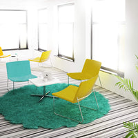 VEGAS lounge chair | Sled base, upholstery fabrics LUCIA / VELITO / SYNERGY