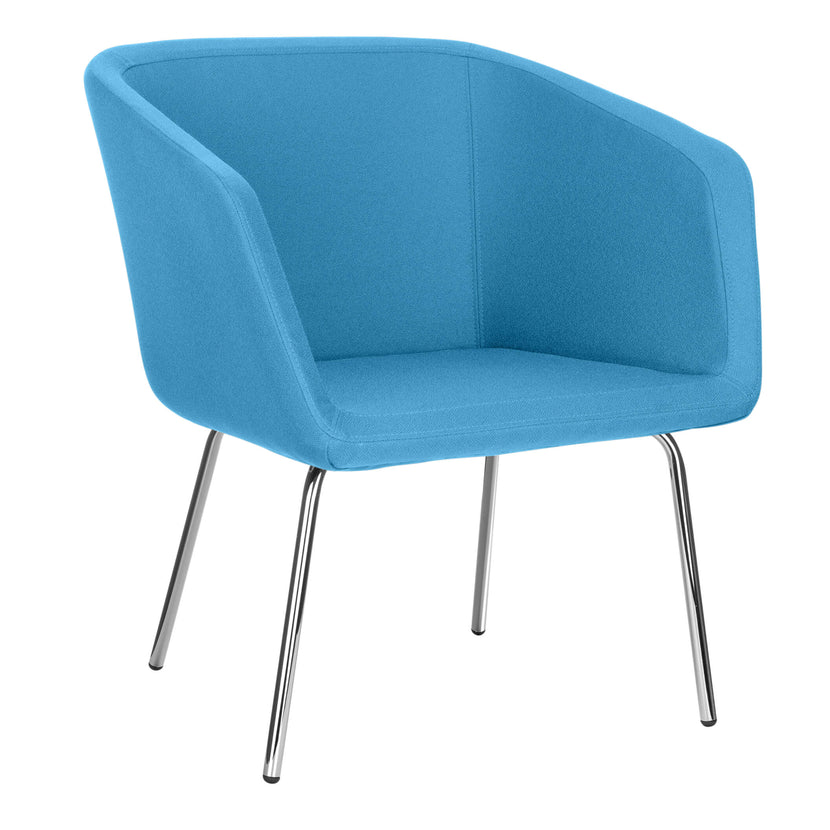 MEG Lounge-Sessel | 4-Fuss-Gestell, Polyesterbezug LUCIA