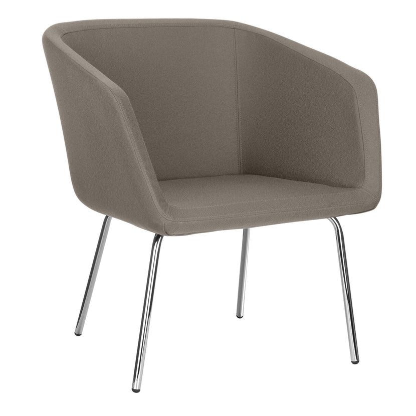 MEG Lounge-Sessel | 4-Fuss-Gestell, Polyesterbezug LUCIA