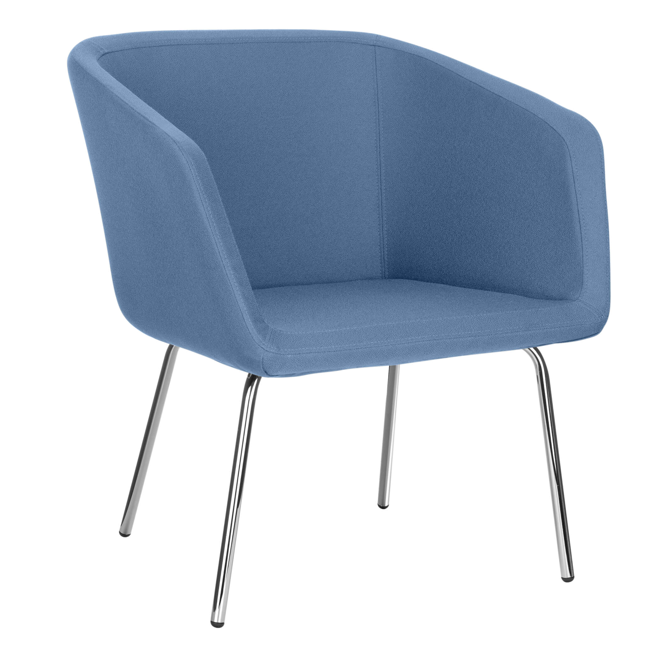 MEG Lounge-Sessel | 4-Fuss-Gestell, Polyesterbezug LUCIA