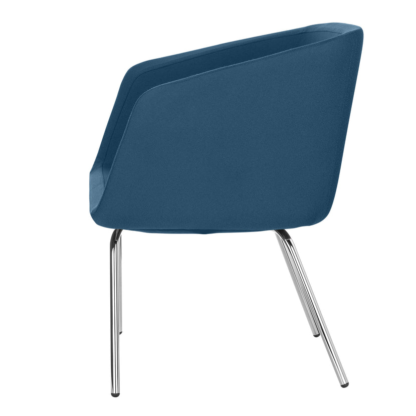 MEG Lounge-Sessel | 4-Fuss-Gestell, Polyesterbezug LUCIA