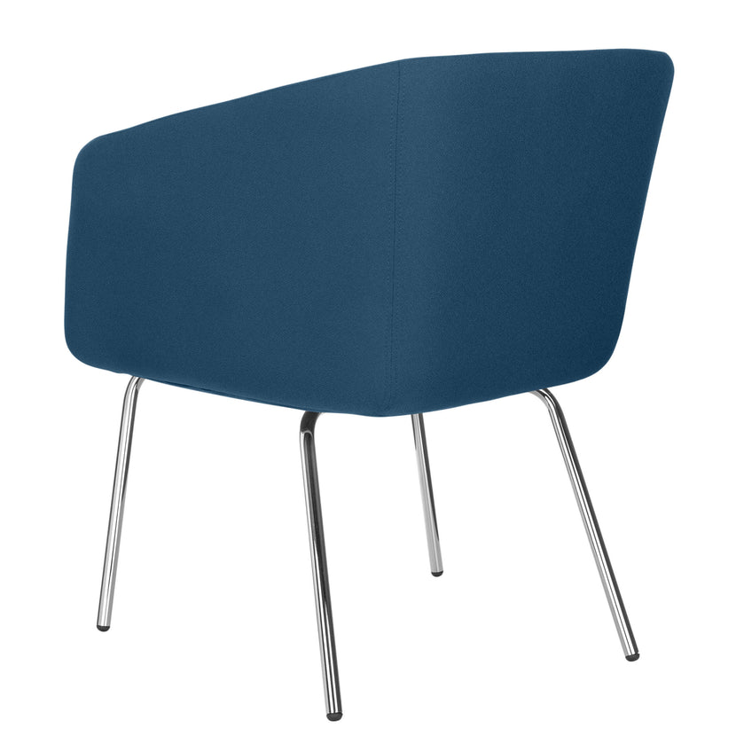 MEG Lounge-Sessel | 4-Fuss-Gestell, Polyesterbezug LUCIA