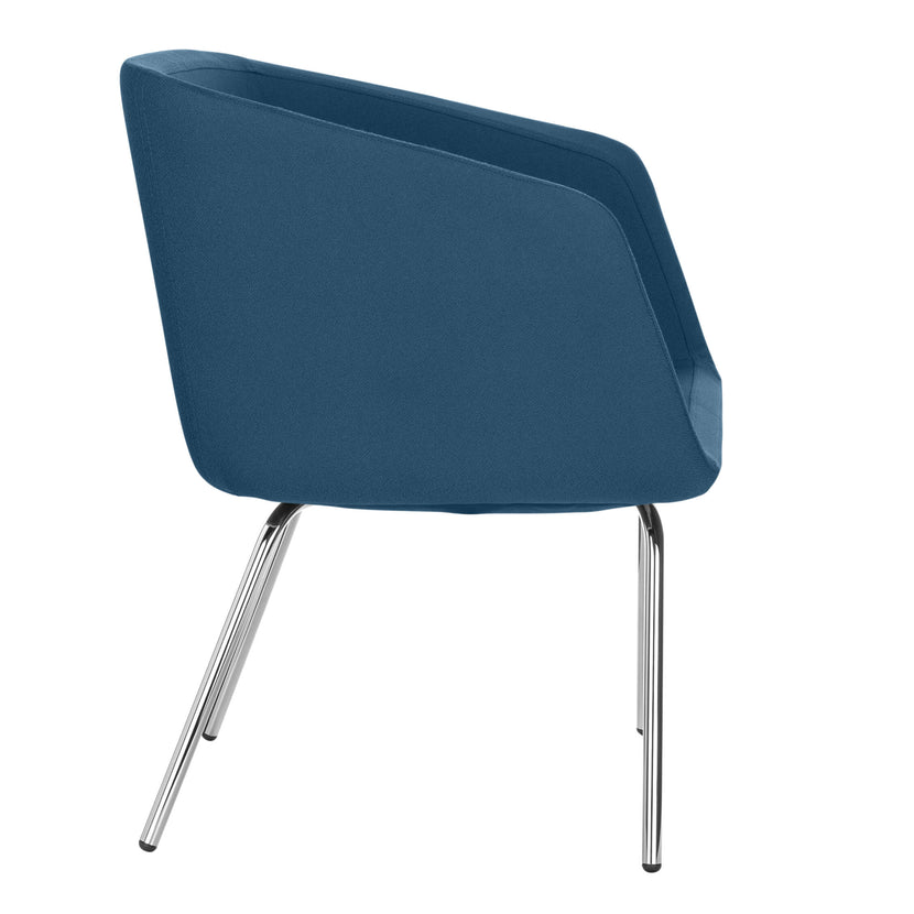 MEG Lounge-Sessel | 4-Fuss-Gestell, Polyesterbezug LUCIA