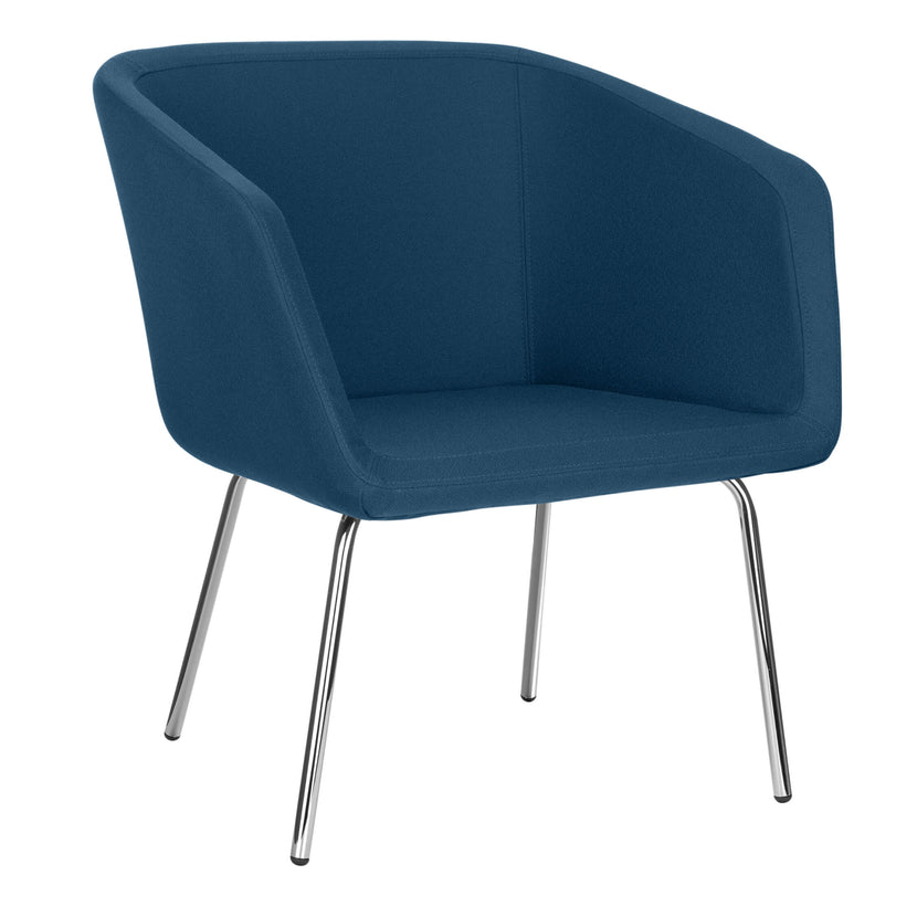 MEG Lounge-Sessel | 4-Fuss-Gestell, Polyesterbezug LUCIA