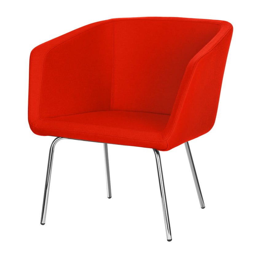 MEG Lounge armchair | 4-foot frame, wool cover Velito