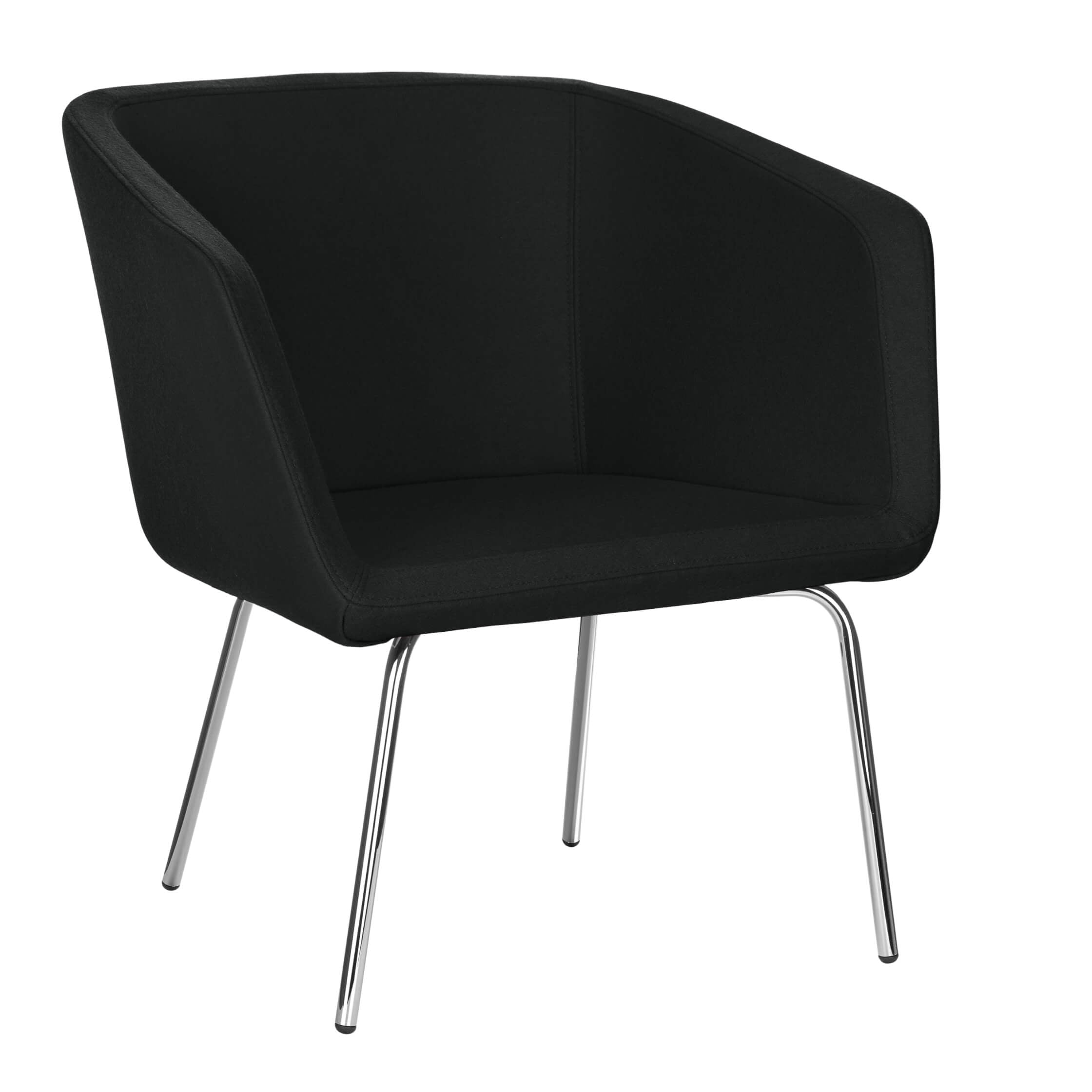 MEG Lounge armchair | 4-foot frame, wool cover Velito