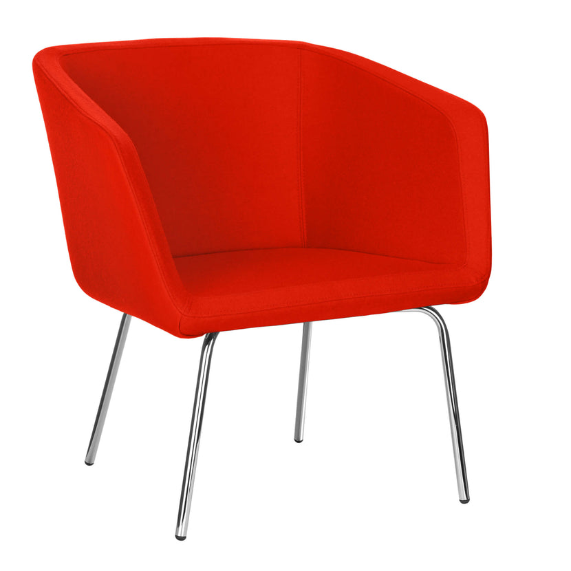 MEG Lounge armchair | 4-foot frame, wool cover Velito