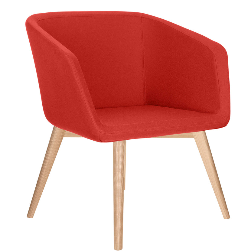 MEG Lounge-Sessel | 4-Fuss-Gestell, Polyesterbezug LUCIA