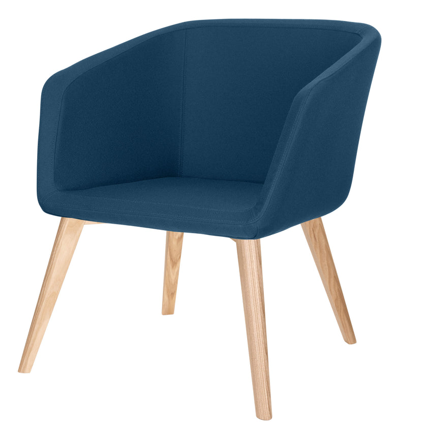 MEG Lounge-Sessel | 4-Fuss-Gestell, Polyesterbezug LUCIA
