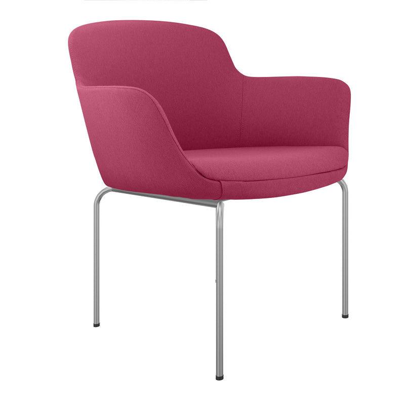 DANAE Fauteuil lounge | piètement à 4 pieds, revêtements LUCIA / VELITO / SYNERGY  - 1 Main Image