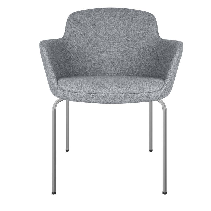 DANAE Fauteuil salon | Cadre de 4 pieds, tissus de référence Lucia / Velito / Synergy