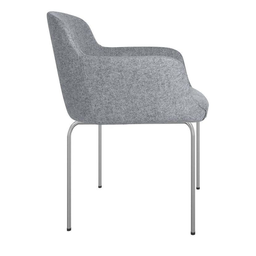 DANAE Fauteuil salon | Cadre de 4 pieds, tissus de référence Lucia / Velito / Synergy