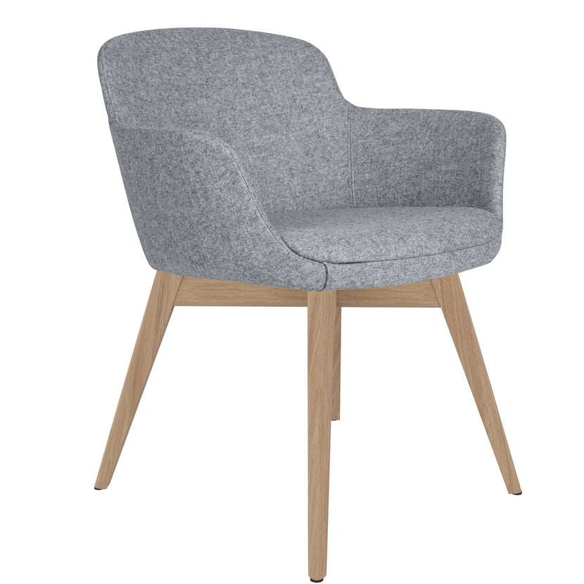 DANAE Fauteuil salon | Cadre Esche-Ech-Wood, Tabrics de référence Lucia / Velito / Synergy