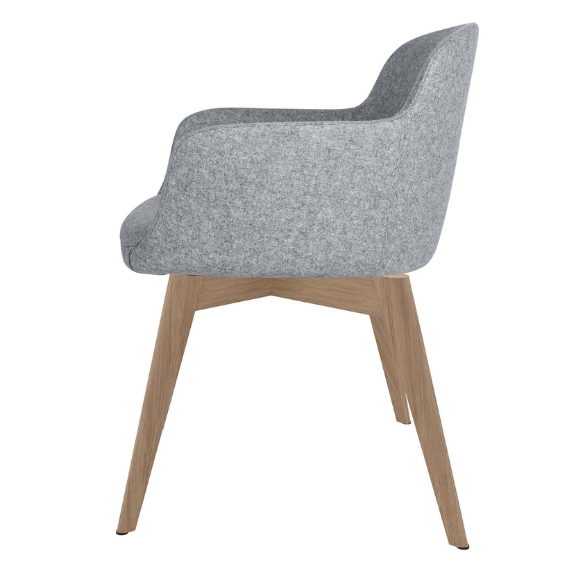 DANAE Fauteuil salon | Cadre Esche-Ech-Wood, Tabrics de référence Lucia / Velito / Synergy
