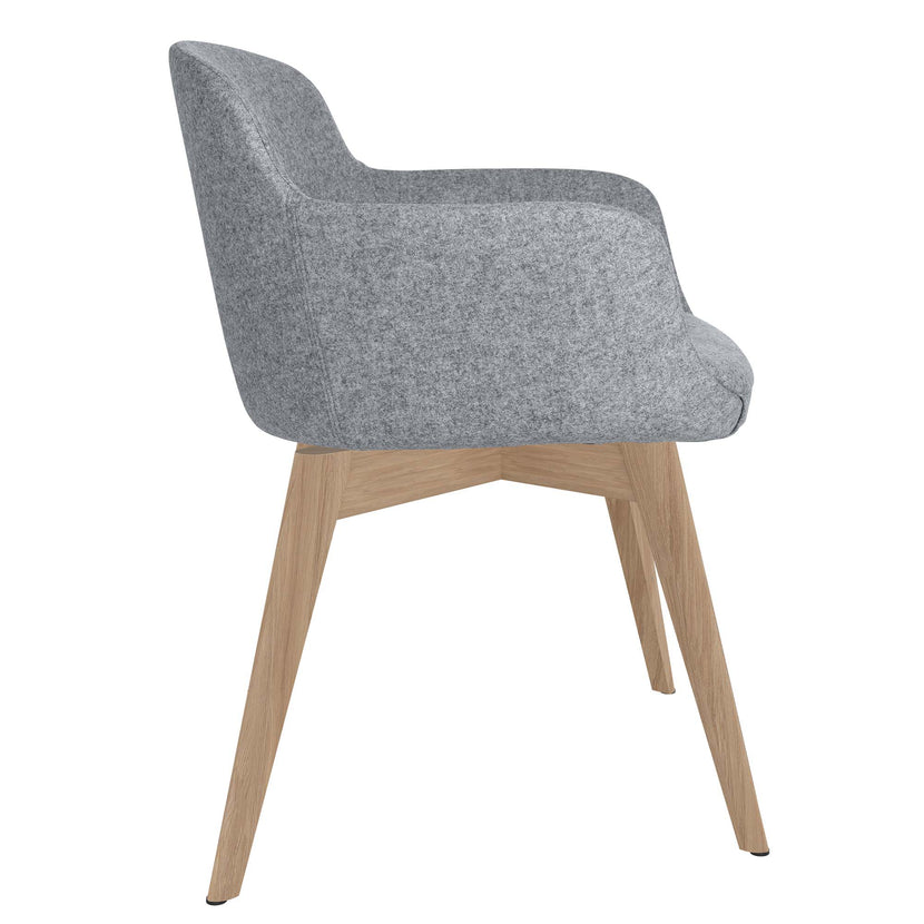 DANAE Fauteuil salon | Cadre Esche-Ech-Wood, Tabrics de référence Lucia / Velito / Synergy