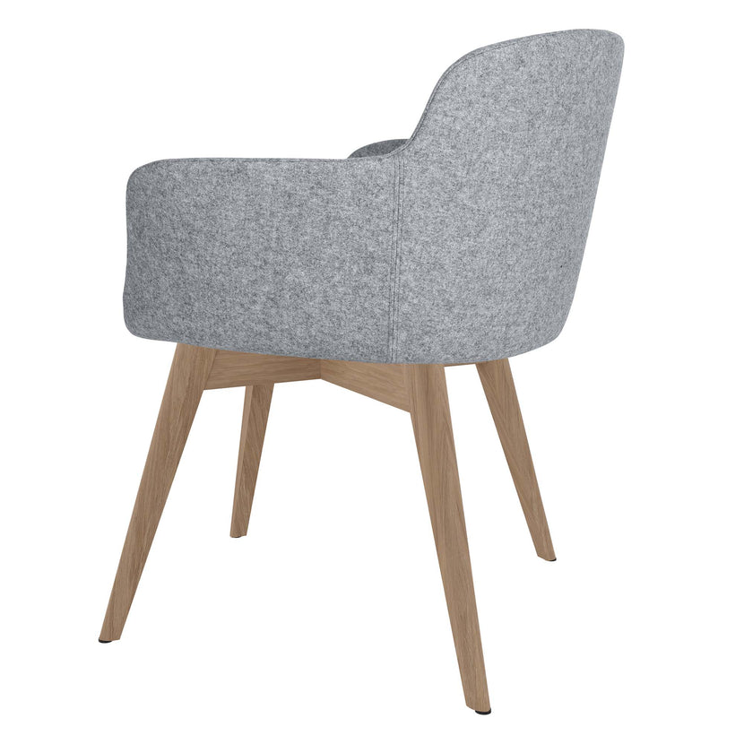 DANAE Fauteuil salon | Cadre Esche-Ech-Wood, Tabrics de référence Lucia / Velito / Synergy