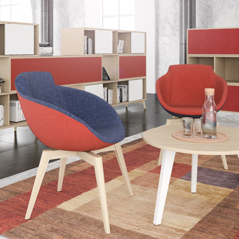 TULA Sedia da salotto | Telaio in legno massiccio, coperture di lana velio / sinergia